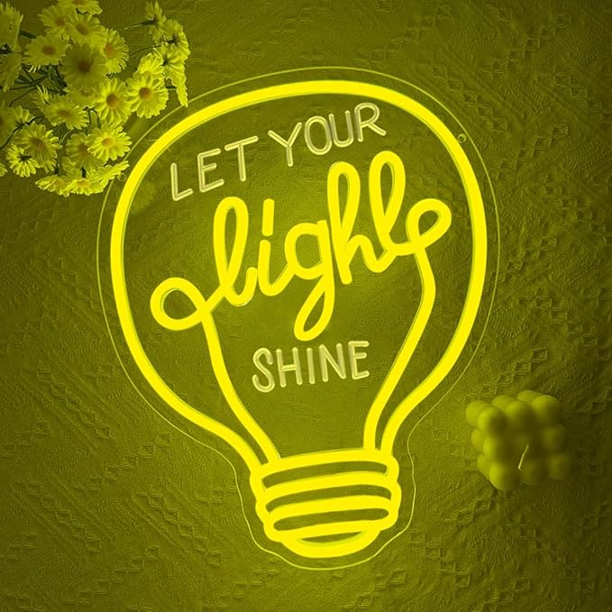 Let Your Light Shine Neon Sign, Dimmable LED Light Signs - Image 2