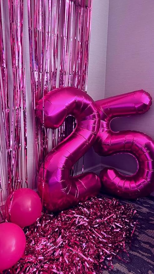 Large Rosy Purple 40 Inch Birthday Number 5 Balloon, Rosy Purple Five 5th 15 25 - Image 4