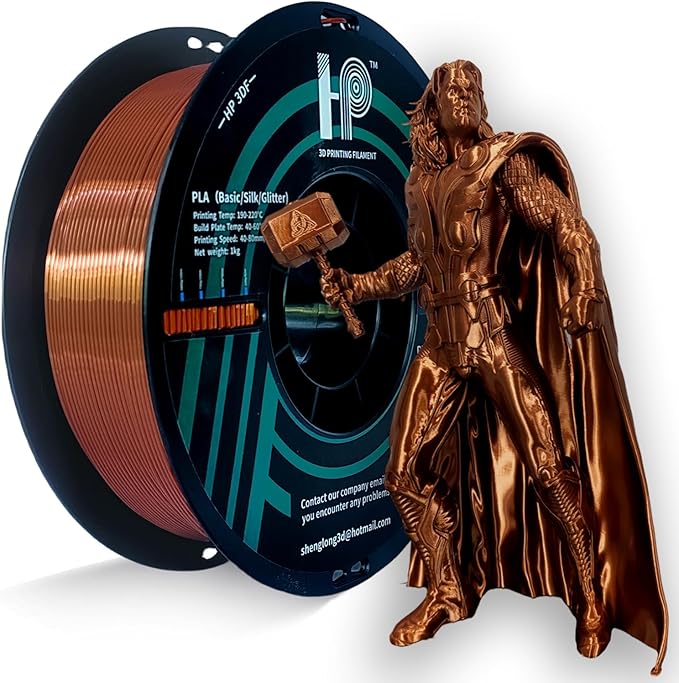 PLA Filament, Silk PLA, 3D Printer Filament, PLA Filament 1.75mm Dimensional by HP3DF