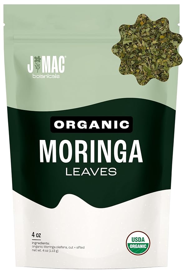 J MAC BOTANICALS Organic Moringa Leaves, malunggay leaf, Whole Green Moringa by JMACBOTANICALS