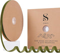 Olive Green Christmas Velvet Ribbon by Unknown