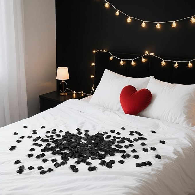 1000 Pcs Black Rose Petals Artificial Silk Flower Petals Romantic Decorations - Image 6
