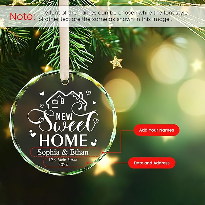New Home Ornament 2025 House Warming Gifts, Personalized Christmas Ornaments - Image 5