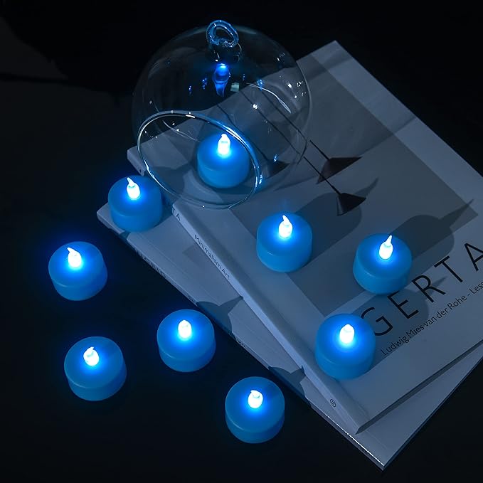 Nancia Tea Lights, Flickering Warm Yellow, 200 Hours Battery-Powered Tea Light - Image 3
