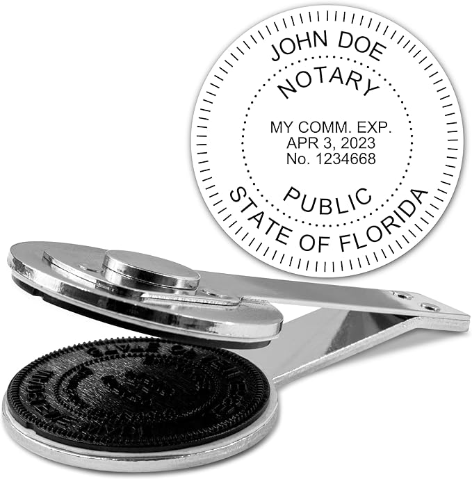 MaxMark Insert Only for Notary Seal Round Desk Embosser for Florida State by Maxmark