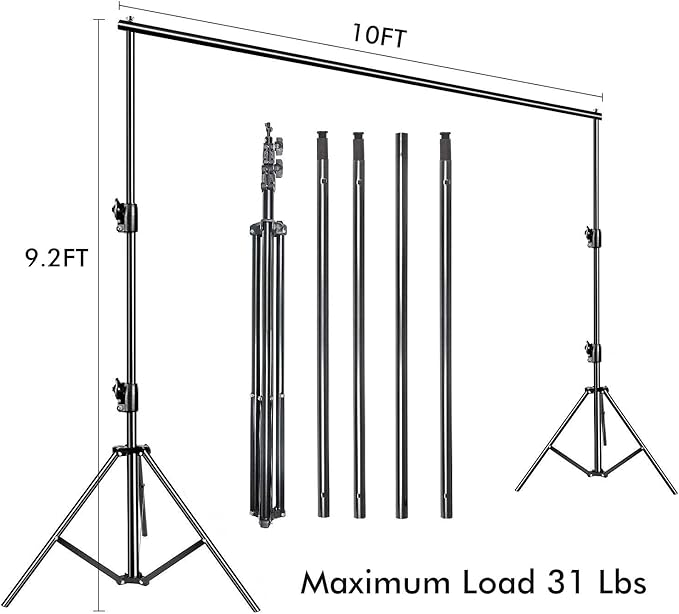 SLOW DOLPHIN Photo Video Studio 10ft x 9.2ft Heavy Duty Adjustable Photography - Image 2