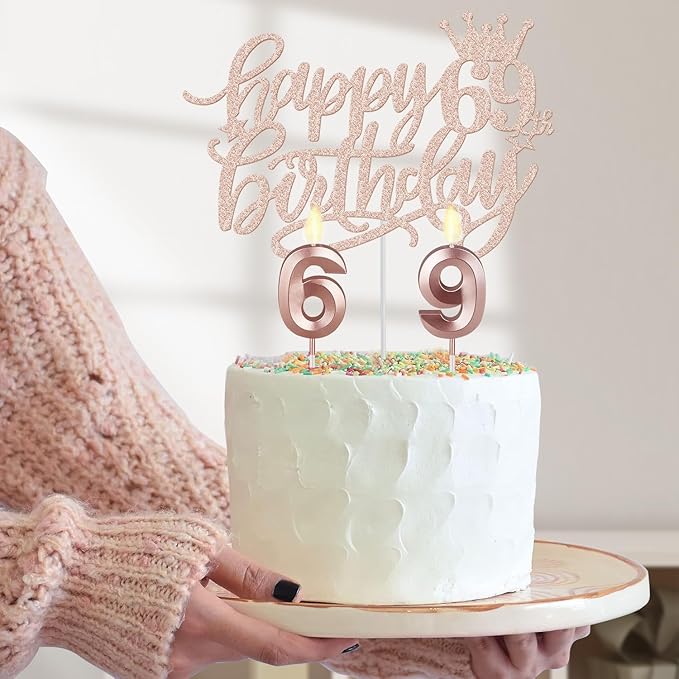 69th Birthday Decorations for Women, Including Birthday Sash, Crown/Tiara - Image 5