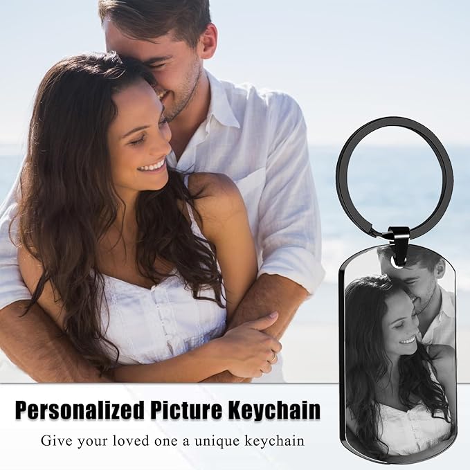 Custom Keychain with Picture, Personalized Keychain with Engraving Photo/Text - Image 4