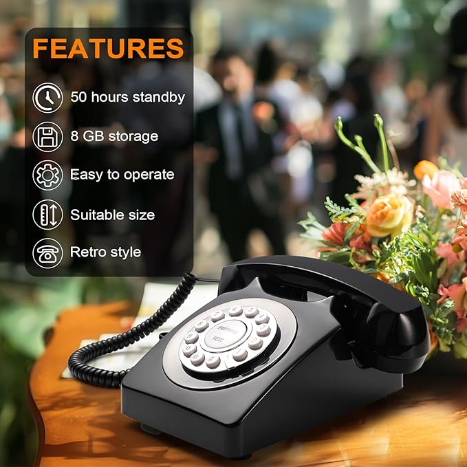 Guest Book Audio Wedding Phone, Record Voice Messages, Retro Guest Book - Image 3