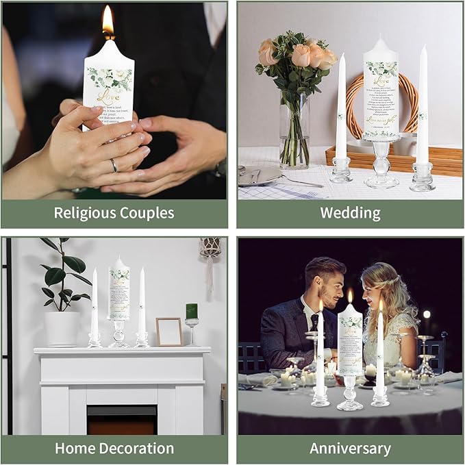 Extrogif 3 Unity Wedding Candles Set - Image 6