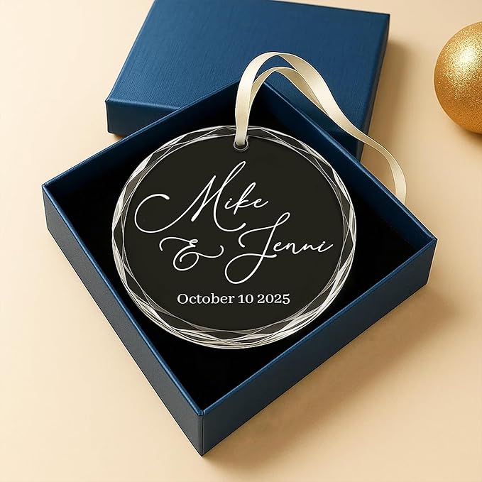 Personalized Glass Ornament 2025 - Image 3