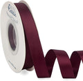 Ribbli Burgundy Satin Ribbon 5/8 inch x Continuous 25 Yards, Double Faced Satin by Ribbli