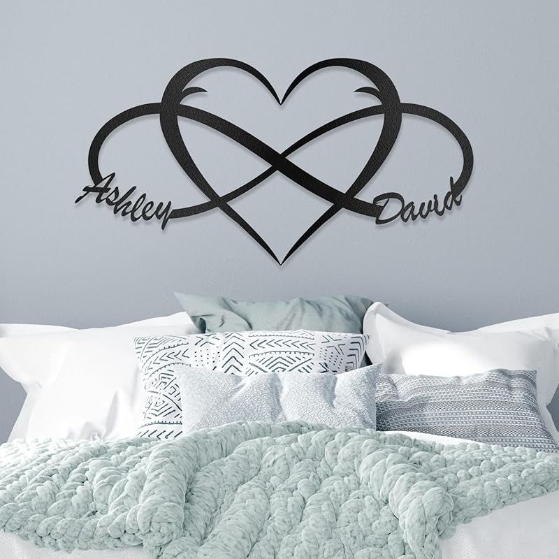 Custom Infinity Sign for Couples Metal Wall Art Personalized Valentines Day - Image 2