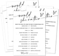 Fun Bridal Shower Games Set 25 Wedding Games Cards, Would She Rather Bridal by Unknown