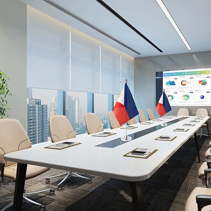 ZXvZYT 2 Pack Philippines flag Filipino Table Flag Small Mini Filipino Desk - Image 3