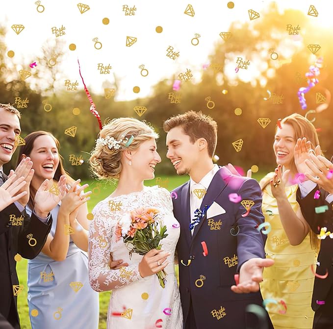 MARFOREVER Gold Wedding Confetti Bridal Shower Decorations Bride to Be Confetti - Image 3