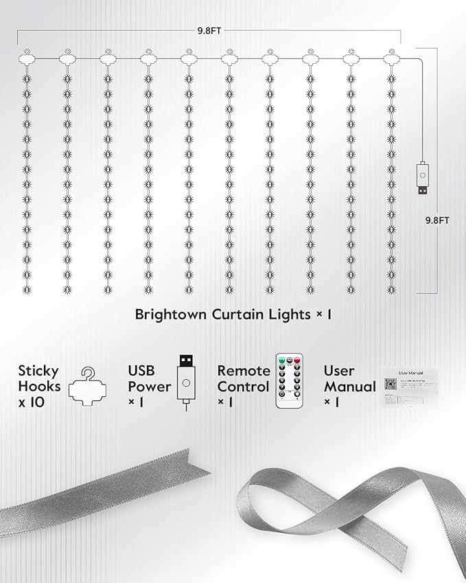 Brightown Smart Curtain String Lights - Image 7