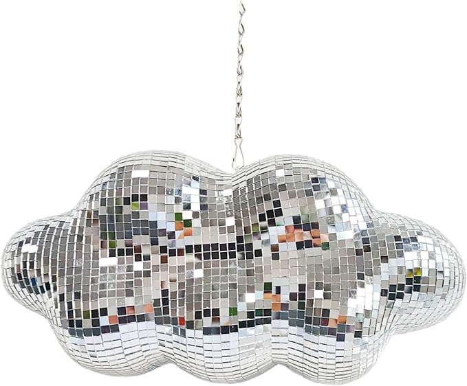 Disco Ball Cloud Shaped, Cute Hanging Party Mirror Decor by MFGDISCO