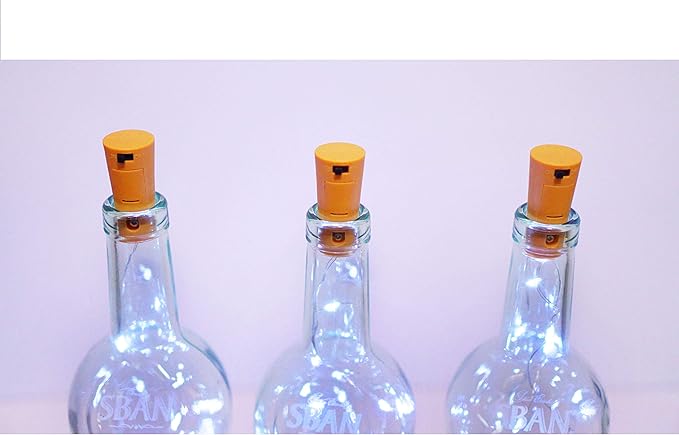 24 Pack 20 LED Wine Bottle Cork Lights, Fairy Mini String Lights Copper Wire - Image 3