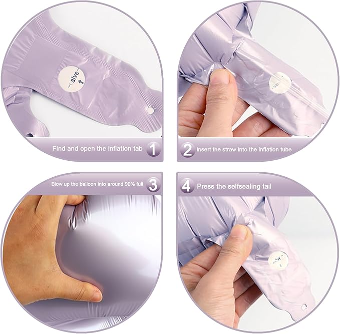 Lavender 40 Inch 0 Number Balloons, 0 Decorations - Image 2