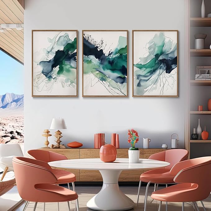 myusuar 3 Piece Large Abstract Framed Wall Art - Image 4