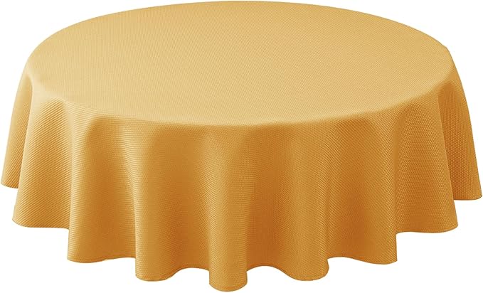 Biscaynebay Fall Tablecloth Textured Fabric Round Tablecloths 60" by Biscaynebay