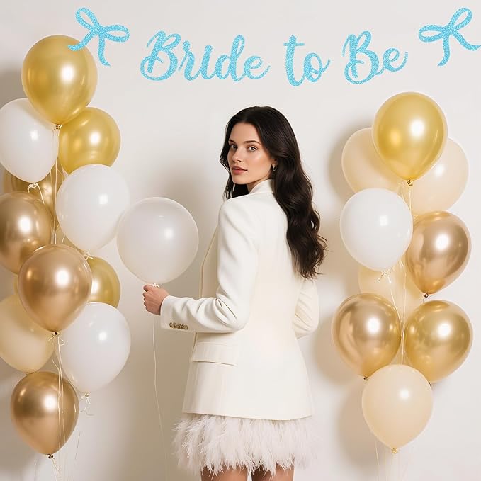 Bride to Be Banner, Light Blue Bride to Be - Image 8