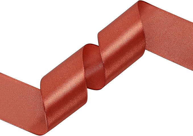 Copper Satin Ribbon 1-1/2 inch X Continuous 100 Yards, Single Face Polyester - Image 2