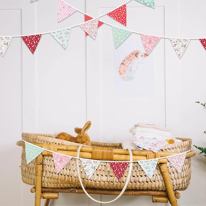 jijAcraft 39Ft Triangle Bunting Banner, Baby Shower, Outdoor and Home Decoration - Image 5