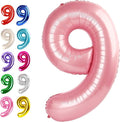 Big Pearlescent Pink 40 Inch 9 Balloon Number, Jumbo Giant 9th 19 29 39 49 99 by Upgesy