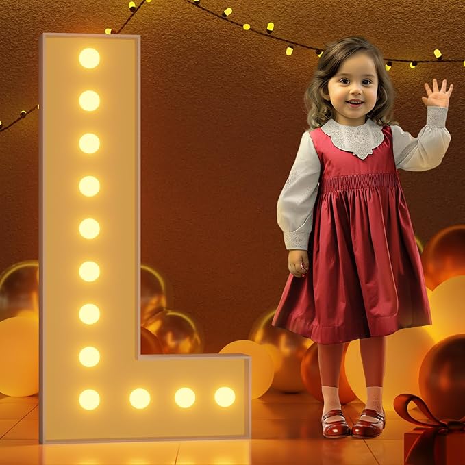 Marquee Letters 4 Feet Tall Large Light Up Letters L Happy Birthday Decorations by Letsmakeitimpressive
