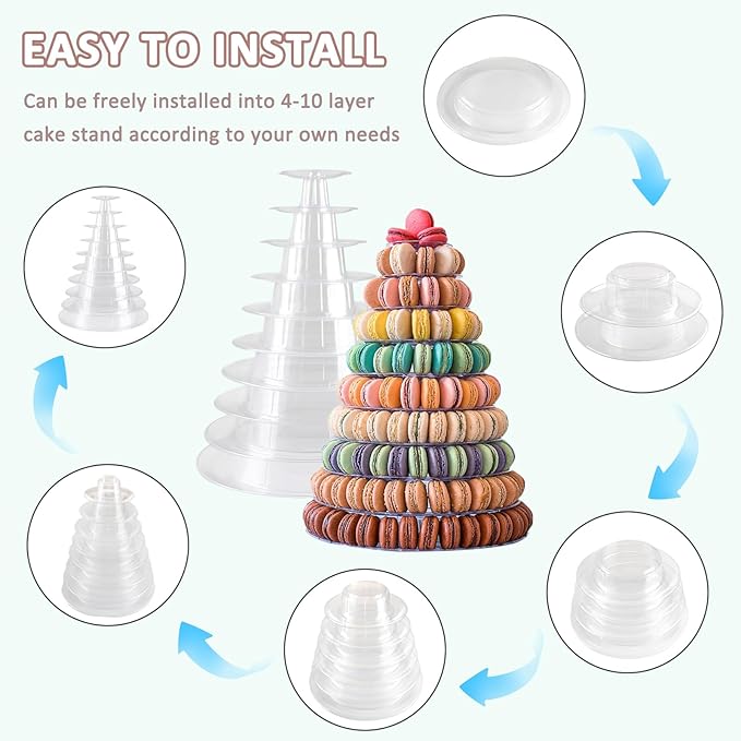 10 Tiers Macaron Tower Stand, Macaroon Tower Stand - Image 4