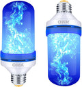 OMK - Blue Flame Christmas Decor LED Flame Effect Light Bulbs - Upgraded 4 by OMK