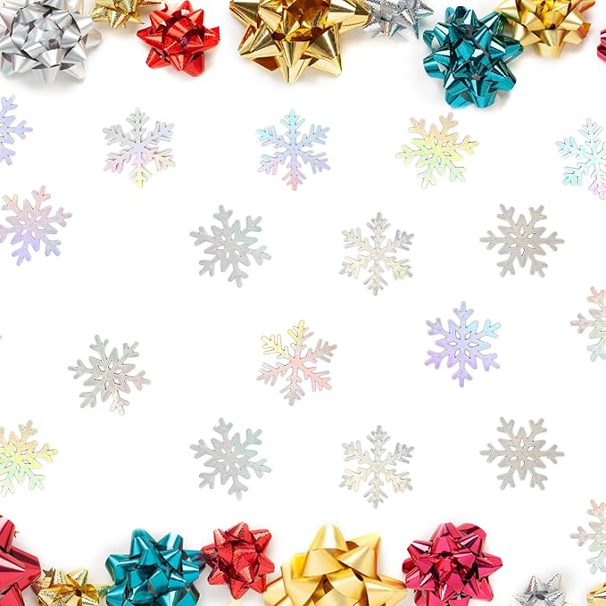 200PC Iridescent Snowflakes Confetti - Image 6