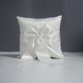 Ivory Ring Bearer Pillow, Satin Finish Bowknot Ring Pillow by NEUTREHK