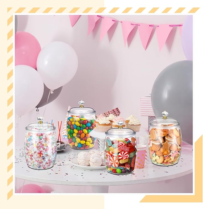 Nuogo 4 Pcs Plastic Candy and Cookie Jars - Image 5