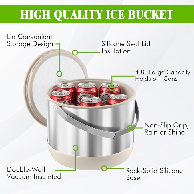 5Quart/4.8L Insulated Ice Bucket - Image 2