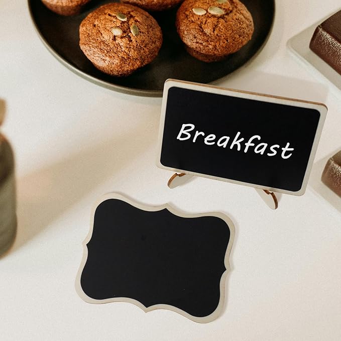 Mini Chalkboard Signs with Stands – Wooden Food Labels - Image 5
