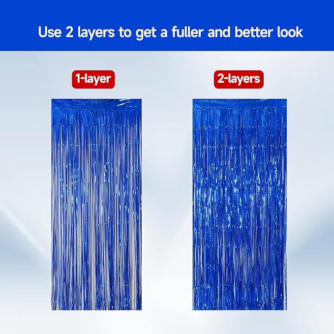 QRabbit 4 Pack Backdrop Curtains, Party Streamers - Image 2
