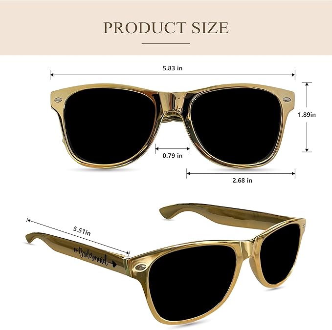 LADY&HOME 10 Pack Bachelorette Sunglasses, Bride Bridesmaid Sunglasses - Image 2