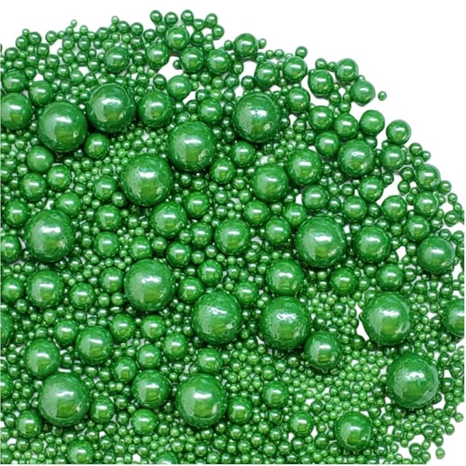 Edible Pearl Sugar Sprinkles Christmas Green Candy Mixing Size Baking Edible - Image 4
