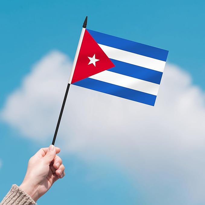 2 Pack Cuba Desk Flag Set, Cuban Desktop Small Miniature Table Office Flag - Image 7
