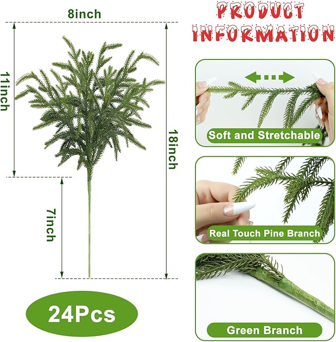 Artgar 24 Pcs Pine Branches - Image 5