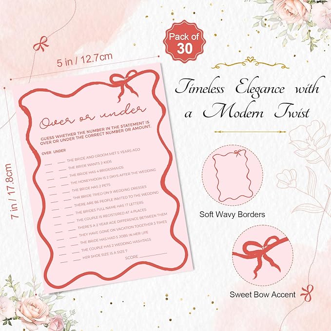 DEEKA 30 PCS Bridal Shower Games Card - Image 2