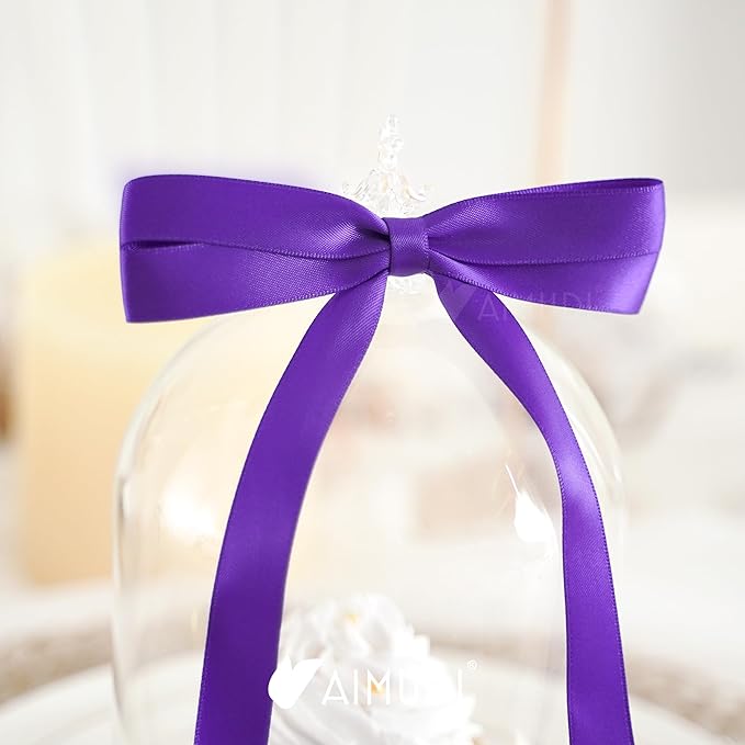 AIMUDI Purple Bows 5 × 10" Satin Bows - Image 7