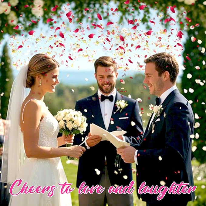 50 Pack Real Dried Rose Flower Petals Biodegradable Confetti, Dried Mix Red - Image 3