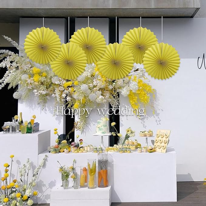 Yellow Party Decorations, Paper Decorations - Image 4
