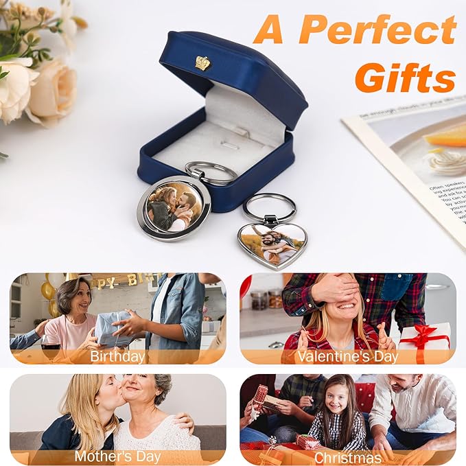 Custom Keychain with Picture, Personalized Photo Keychain with LOGO Text - Image 6