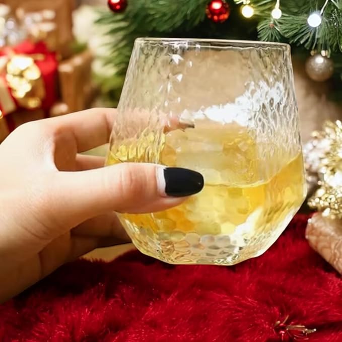 48 Pack Ribbed Origami Ripple Plastic Glasses 24 9oz Stemless Champagne Flutes - Image 8