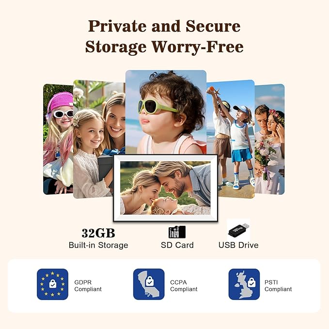 Digital Picture Frame, Frameo 10.1 inch Smart WiFi Digital Photo Frame - Image 3